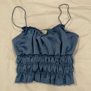Cute blue cropped tank top